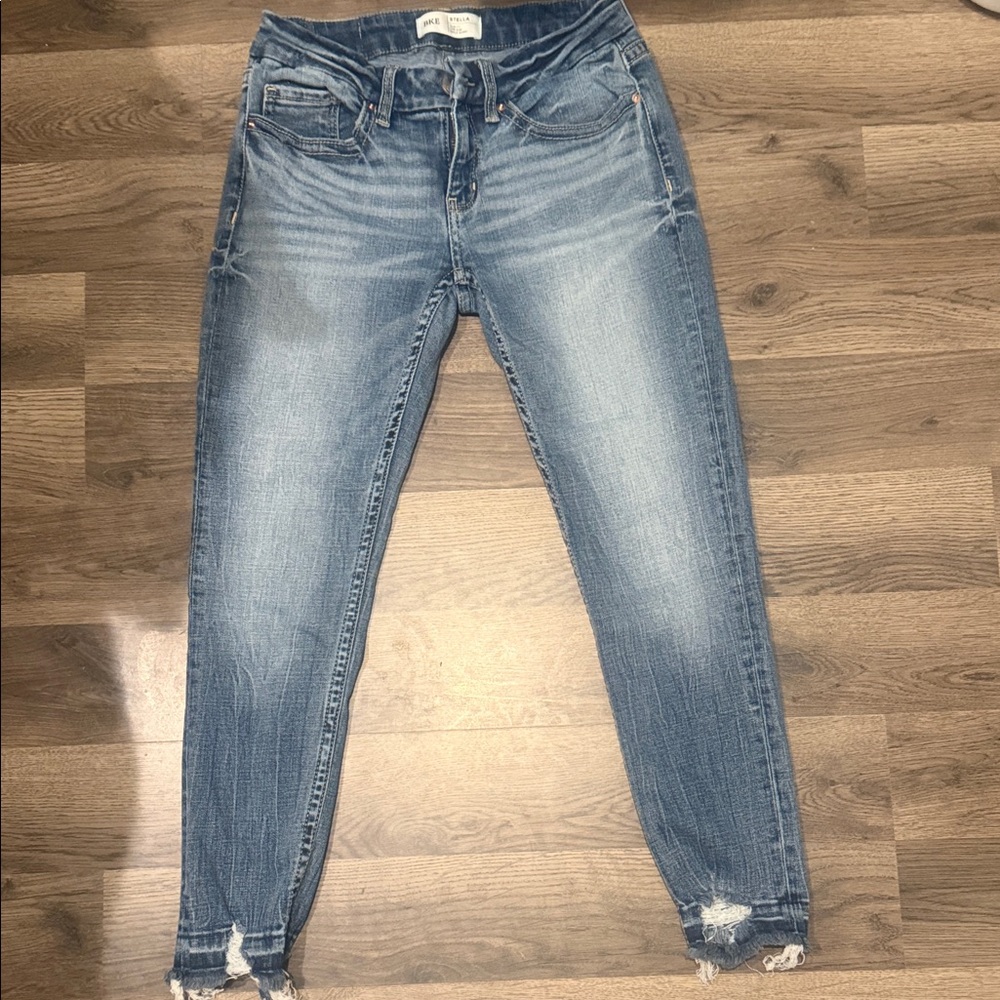 Buckle Women's Distressed Blue Skinny Jeans